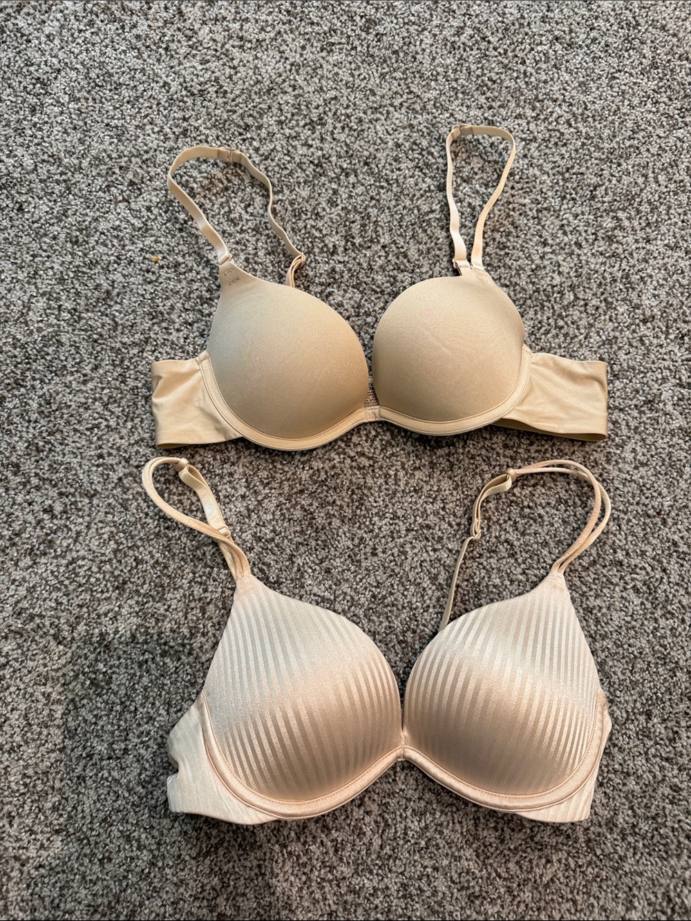 Nude push-up bras - 34A